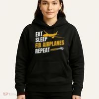 Eat Sleep Fix Airplanes Repeat Aircraft Mechanic Hoodie thumb 5