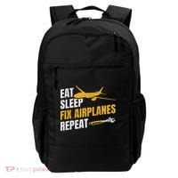 Eat Sleep Fix Airplanes Repeat Aircraft Mechanic Backpack thumb 0