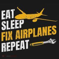 Eat Sleep Fix Airplanes Repeat Aircraft Mechanic Women's Hoodie thumb 2