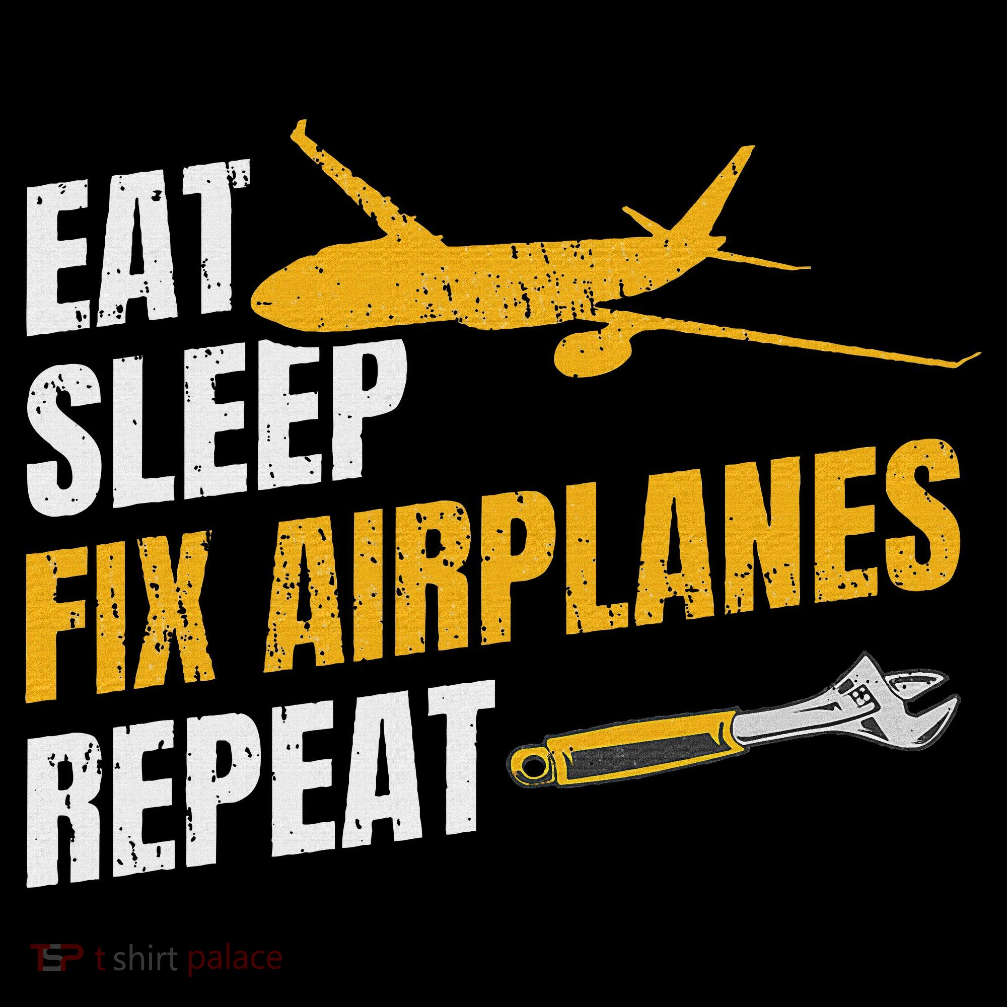 Eat Sleep Fix Airplanes Repeat Aircraft Mechanic Women's Hoodie