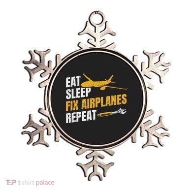 Eat Sleep Fix Airplanes Repeat Aircraft Mechanic Ornament