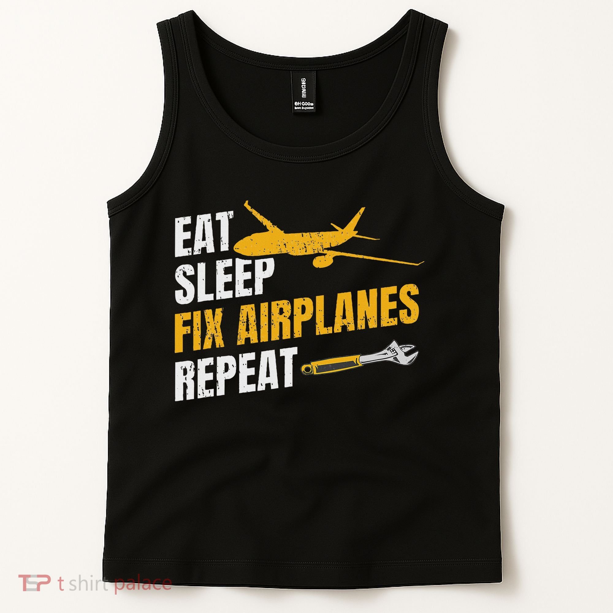 Eat Sleep Fix Airplanes Repeat Aircraft Mechanic Tank Top