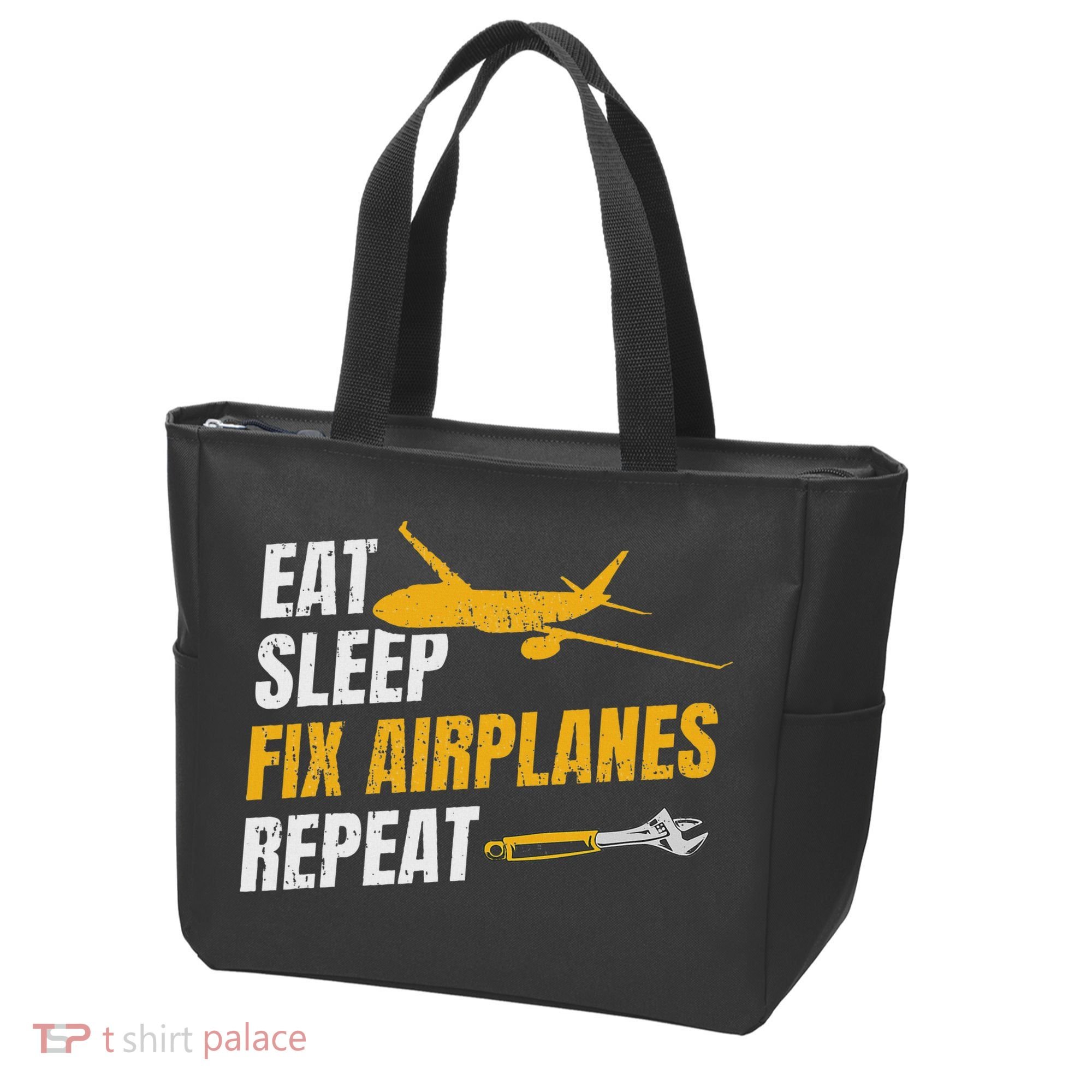 Eat Sleep Fix Airplanes Repeat Aircraft Mechanic Tote Bag