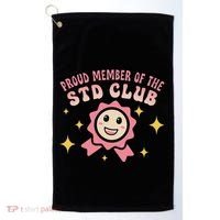 Embarrassing Std Funny Inappropriate Hilarious Golf Towel thumb 0