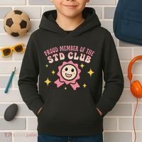 Embarrassing Std Funny Inappropriate Hilarious Kids Hoodie thumb 2