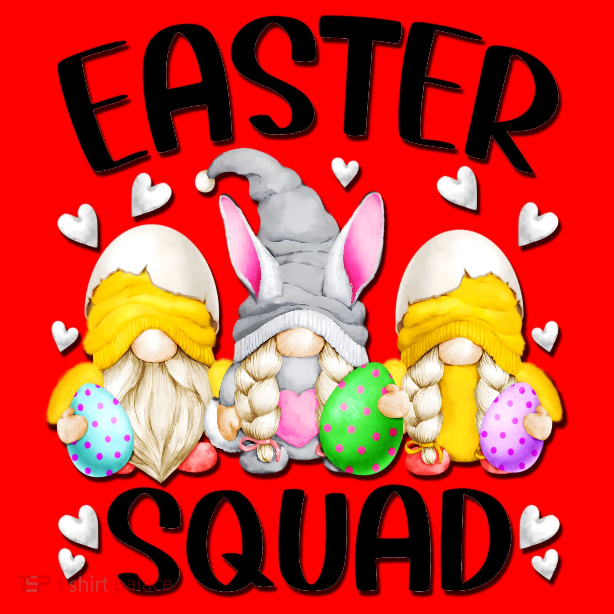 Easter Squad Gnomies Santa Hat