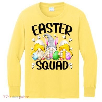 Easter Squad Gnomies Kids Long Sleeve Shirt