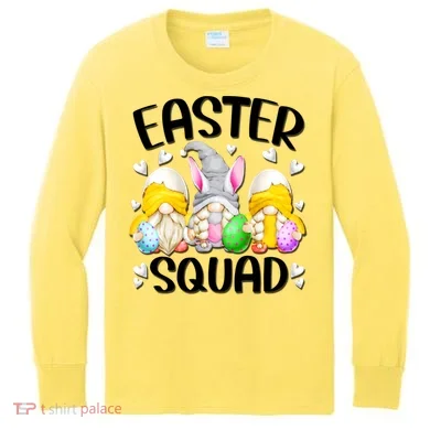 Easter Squad Gnomies Kids Long Sleeve Shirt