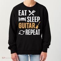 Eat Sleep Guitar Repeat Tshirt For Guitar Lovers Women's Sweatshirt thumb 0