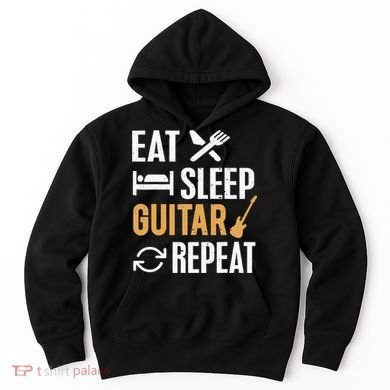 Eat Sleep Guitar Repeat Tshirt For Guitar Lovers Hoodie