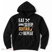 Eat Sleep Guitar Repeat Tshirt For Guitar Lovers Hoodie thumb 0