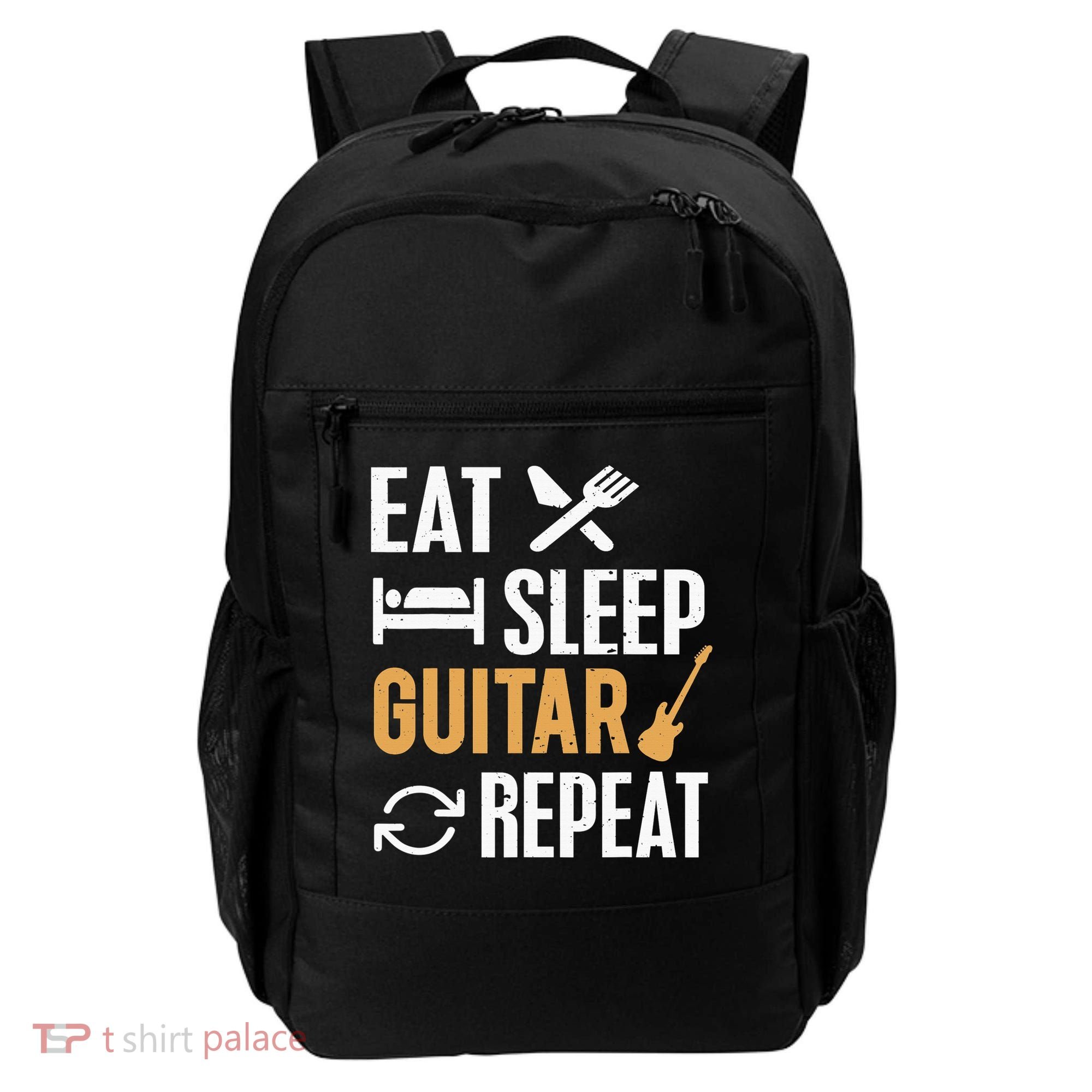 Eat Sleep Guitar Repeat Tshirt For Guitar Lovers Backpack