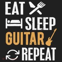 Eat Sleep Guitar Repeat Tshirt For Guitar Lovers Beanie thumb 2