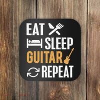 Eat Sleep Guitar Repeat Tshirt For Guitar Lovers Coaster thumb 0