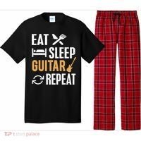 Eat Sleep Guitar Repeat Tshirt For Guitar Lovers Pajama Set thumb 0