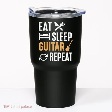 Eat Sleep Guitar Repeat Tshirt For Guitar Lovers Tumbler