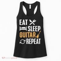 Eat Sleep Guitar Repeat Tshirt For Guitar Lovers Women's Tank Top thumb 0