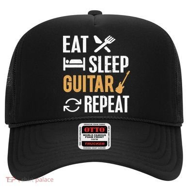 Eat Sleep Guitar Repeat Tshirt For Guitar Lovers Hat
