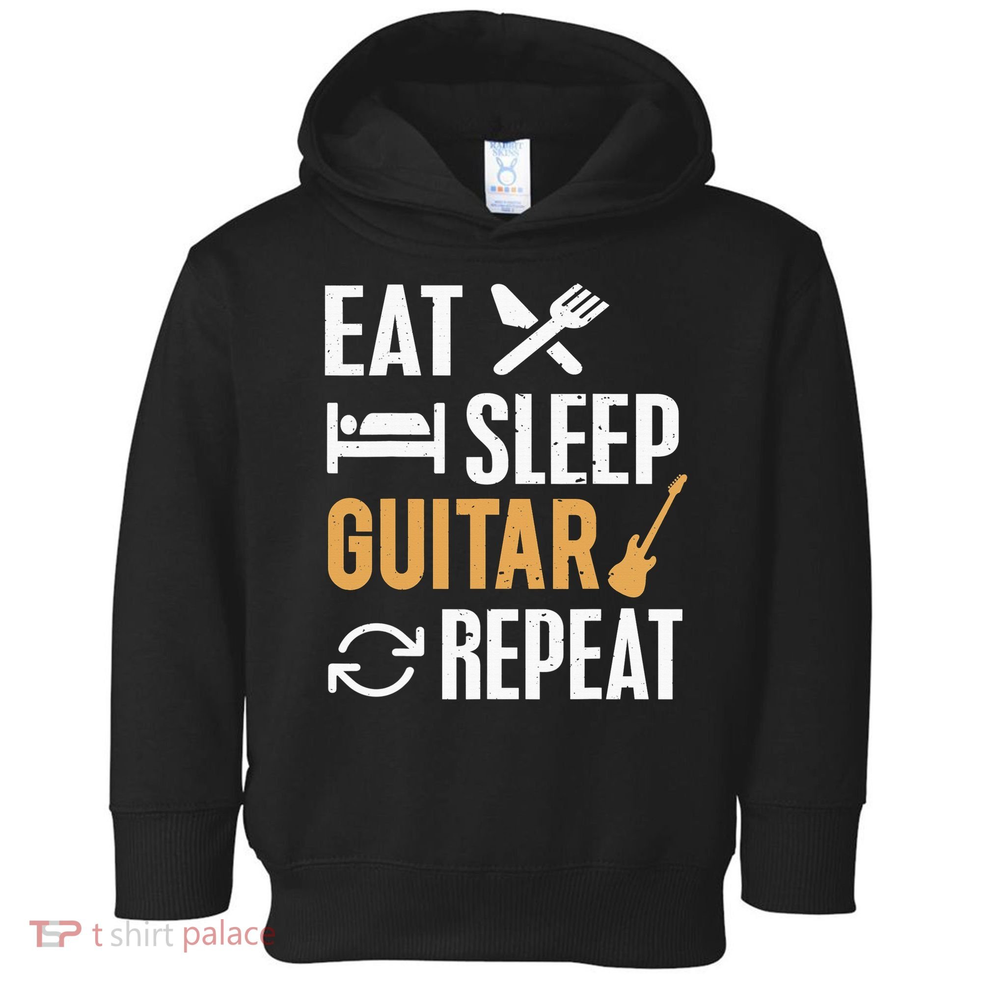 Eat Sleep Guitar Repeat Tshirt For Guitar Lovers Toddler Hoodie
