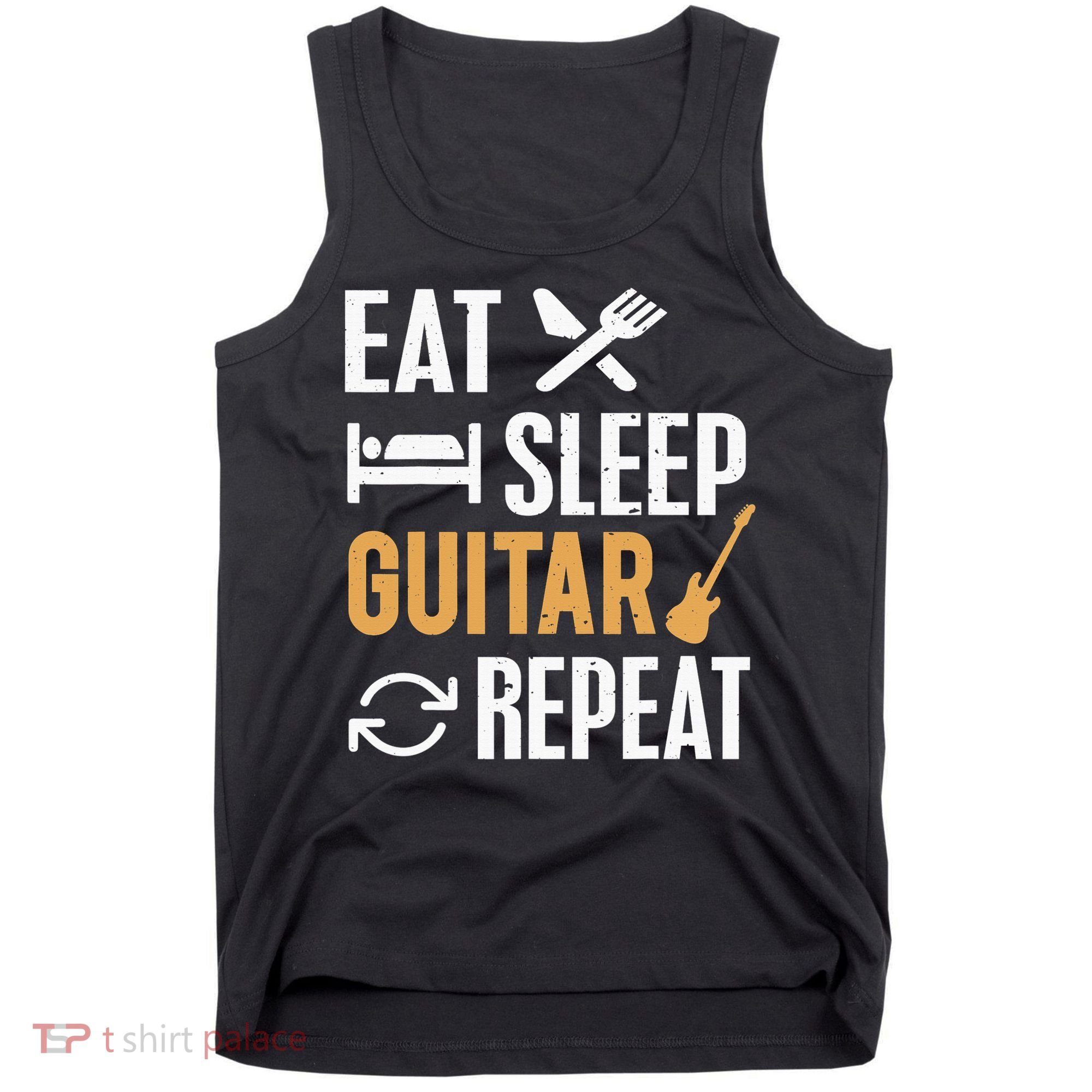 Eat Sleep Guitar Repeat Tshirt For Guitar Lovers Tank Top