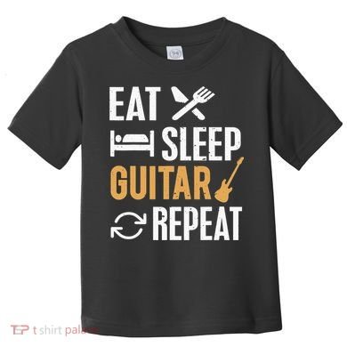 Eat Sleep Guitar Repeat Tshirt For Guitar Lovers Toddler T-Shirt