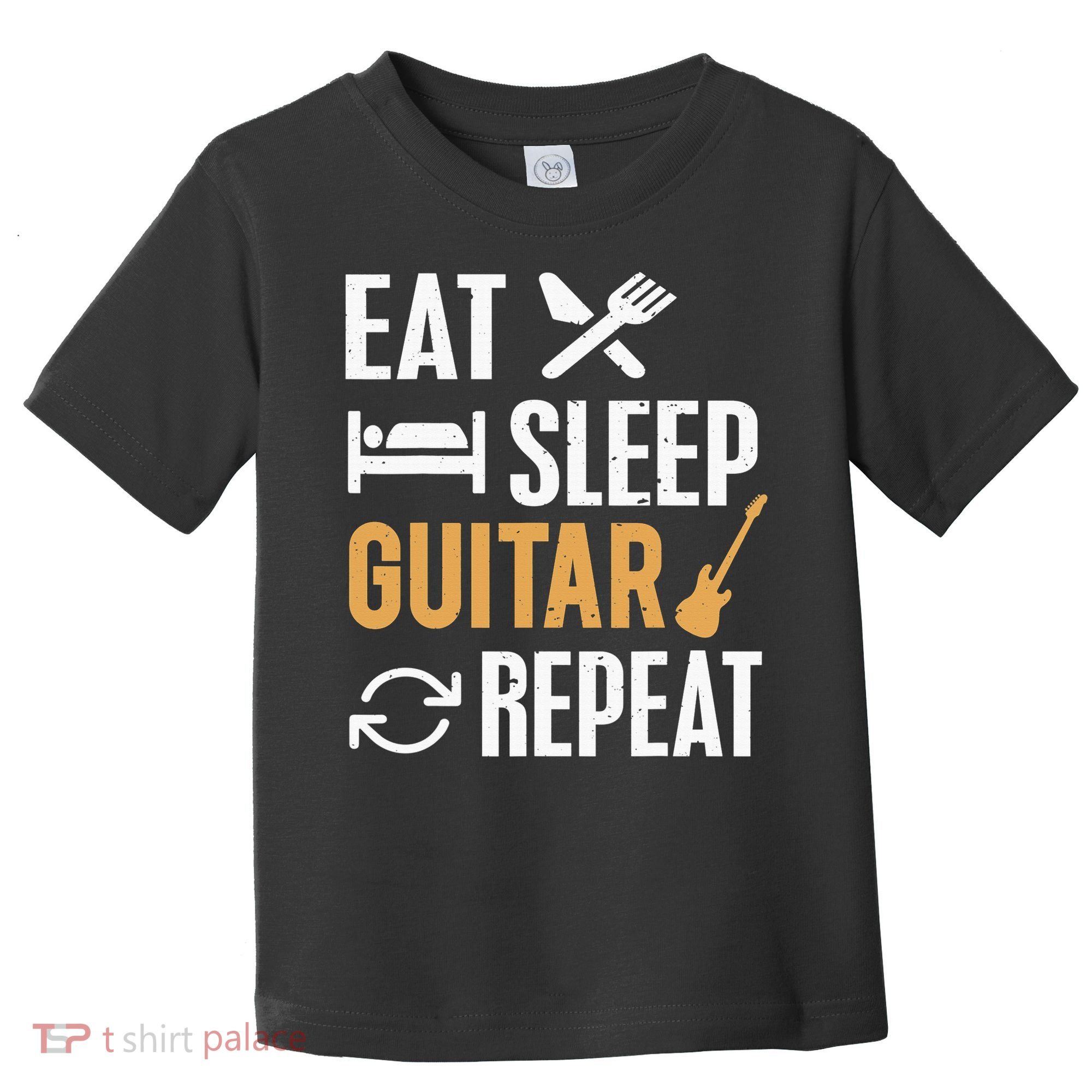 Eat Sleep Guitar Repeat Tshirt For Guitar Lovers Toddler T-Shirt