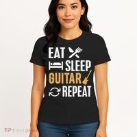 Eat Sleep Guitar Repeat Tshirt For Guitar Lovers Women's T-Shirt thumb 4