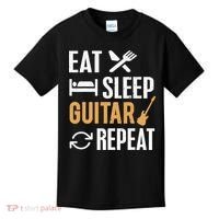 Eat Sleep Guitar Repeat Tshirt For Guitar Lovers Kids T-Shirt thumb 0