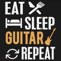 Eat Sleep Guitar Repeat Tshirt For Guitar Lovers Tote Bag thumb 4
