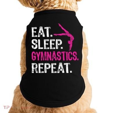 Eat Sleep Gymnastics Repeat Gymnastics Player Doggie Tank