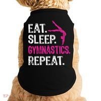 Eat Sleep Gymnastics Repeat Gymnastics Player Doggie Tank thumb 0
