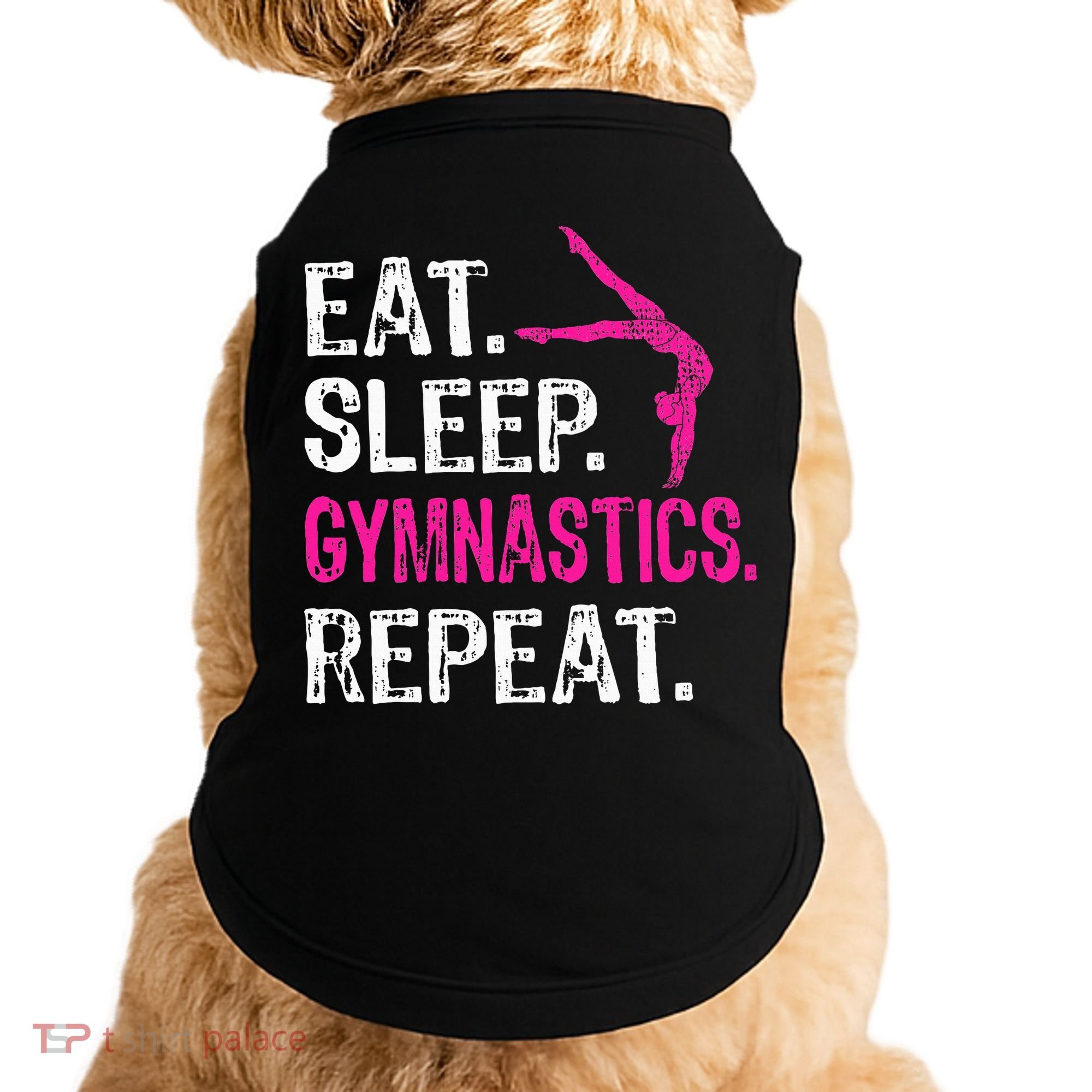Eat Sleep Gymnastics Repeat Gymnastics Player Doggie Tank