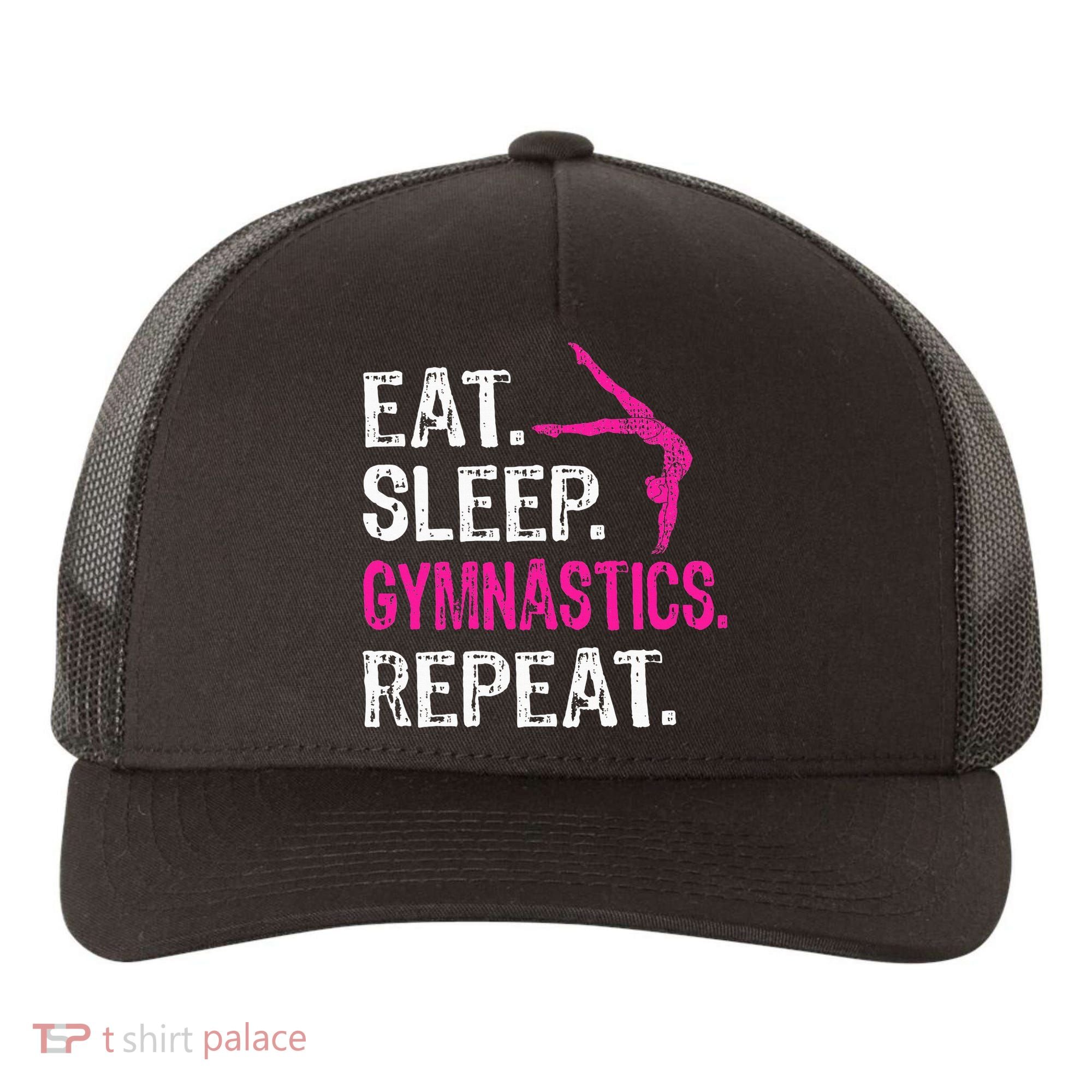 Eat Sleep Gymnastics Repeat Gymnastics Player Yupoong Adult 5-Panel Trucker Hat