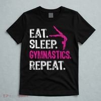 Eat Sleep Gymnastics Repeat Gymnastics Player T-Shirt thumb 5