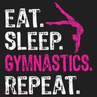 Eat Sleep Gymnastics Repeat Gymnastics Player Beanie thumb 2