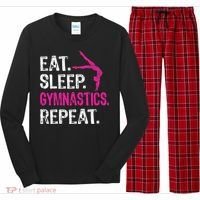 Eat Sleep Gymnastics Repeat Gymnastics Player Long Sleeve Pajama Set thumb 0