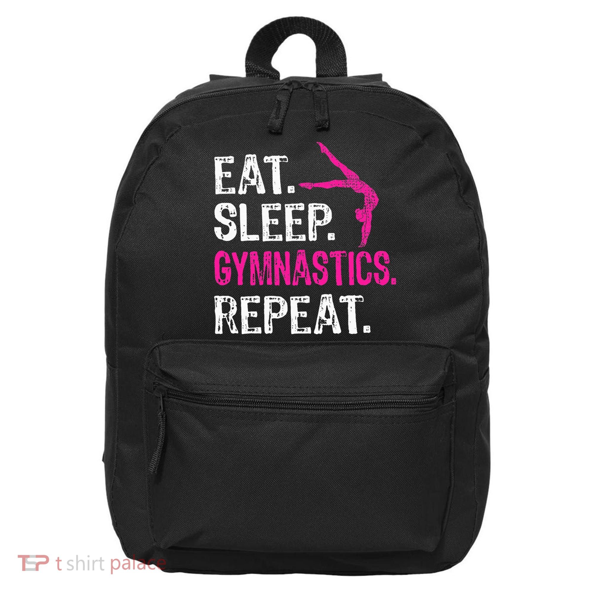 Eat Sleep Gymnastics Repeat Gymnastics Player 16 in Basic Backpack