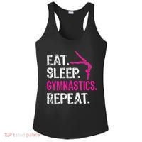 Eat Sleep Gymnastics Repeat Gymnastics Player Ladies PosiCharge Competitor Racerback Tank thumb 0