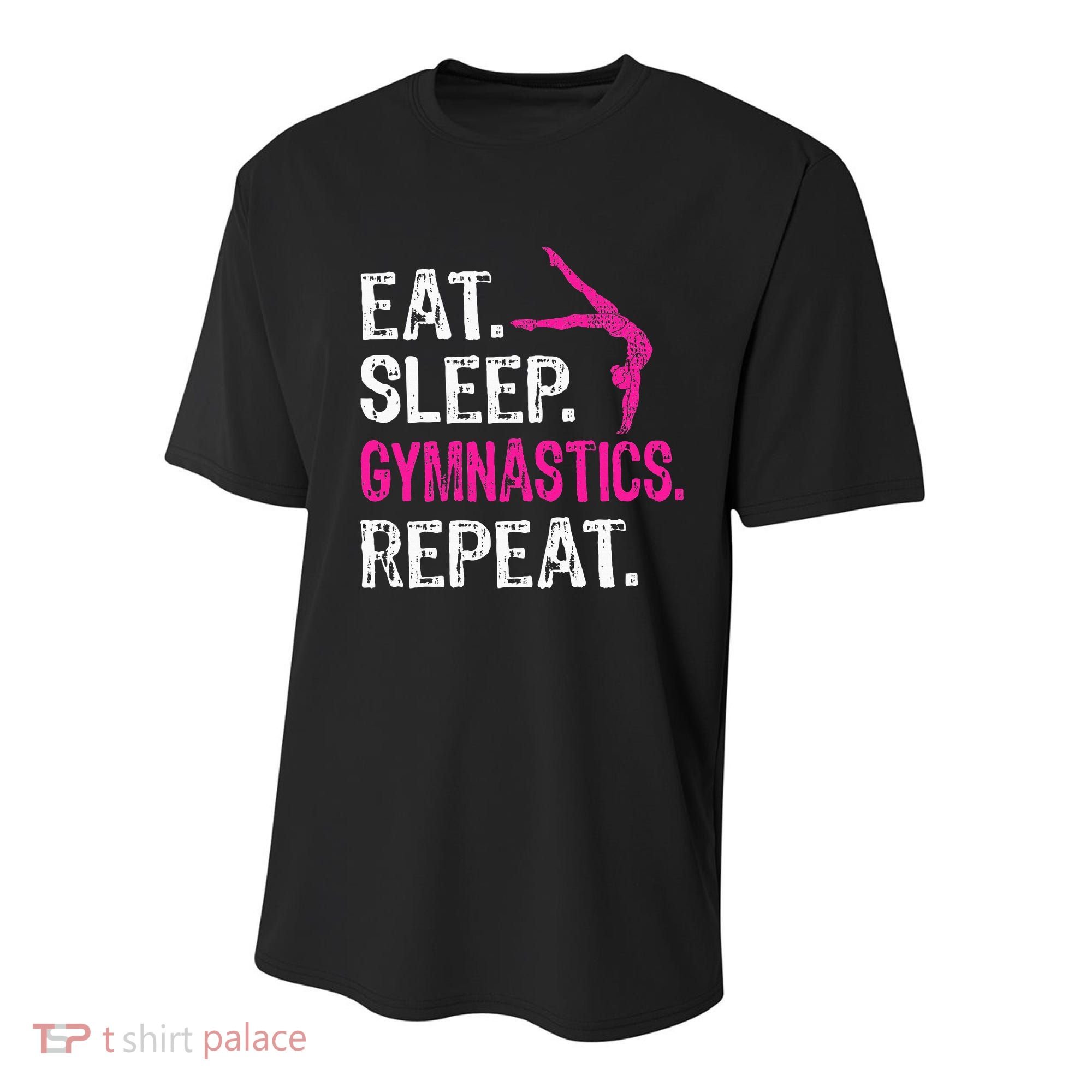 Eat Sleep Gymnastics Repeat Gymnastics Player Youth Performance Sprint T-Shirt