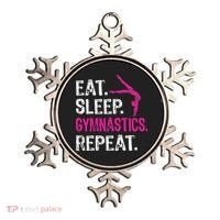 Eat Sleep Gymnastics Repeat Gymnastics Player Ornament thumb 0