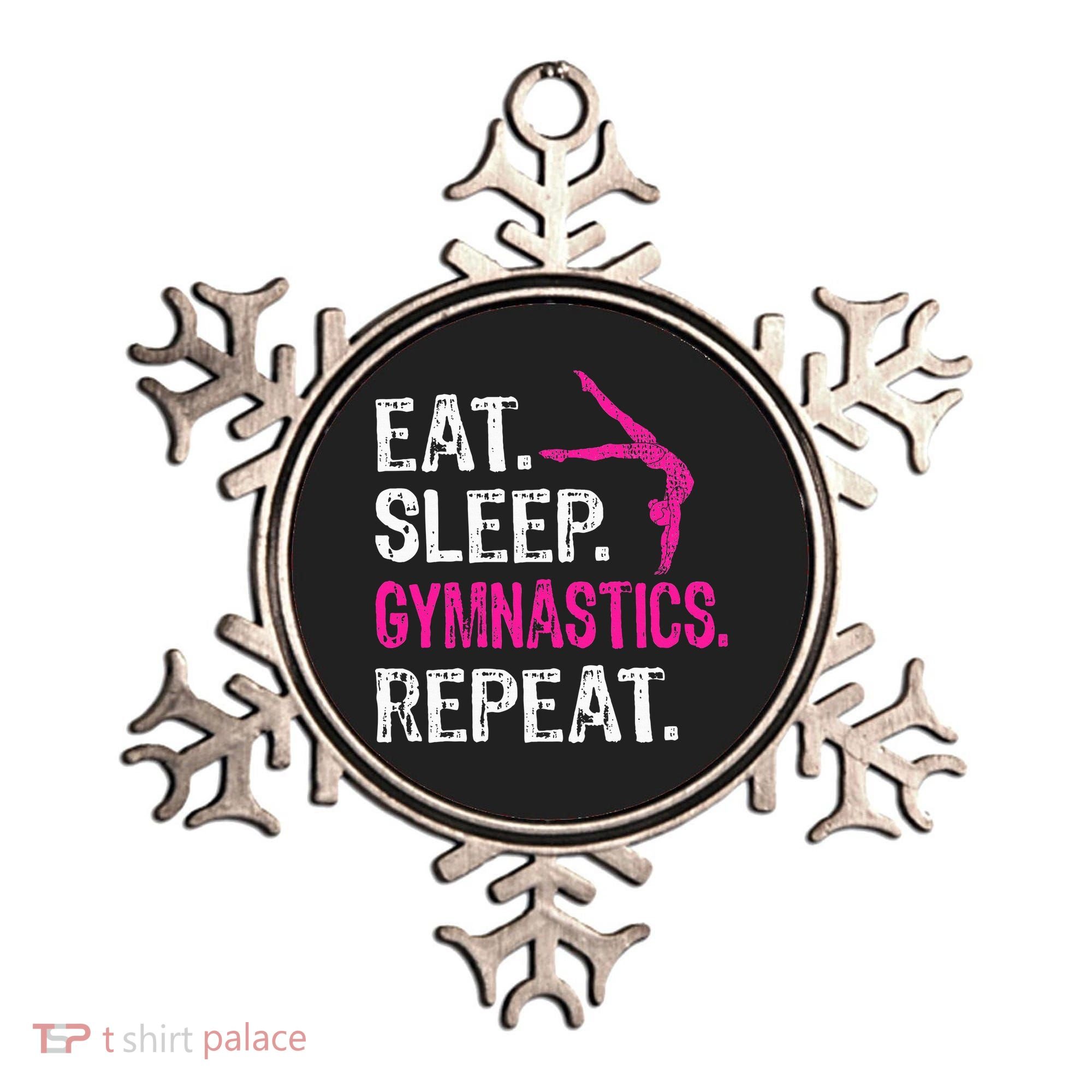 Eat Sleep Gymnastics Repeat Gymnastics Player Ornament