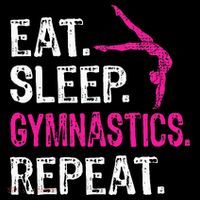 Eat Sleep Gymnastics Repeat Gymnastics Player Baby Bodysuit thumb 2