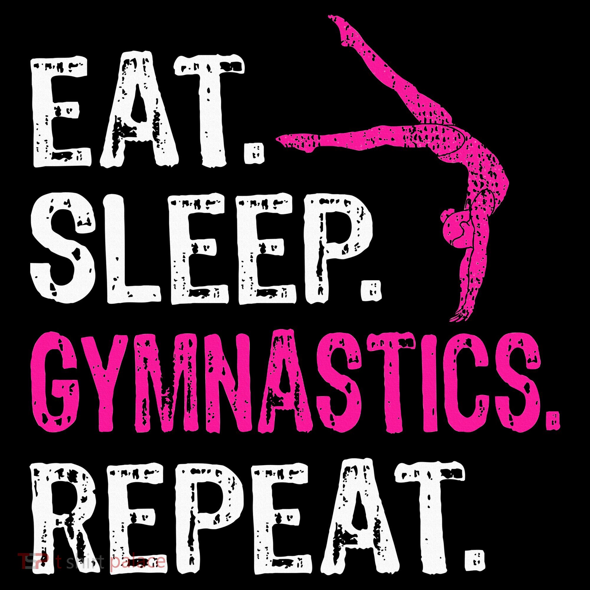 Eat Sleep Gymnastics Repeat Gymnastics Player Baby Bodysuit