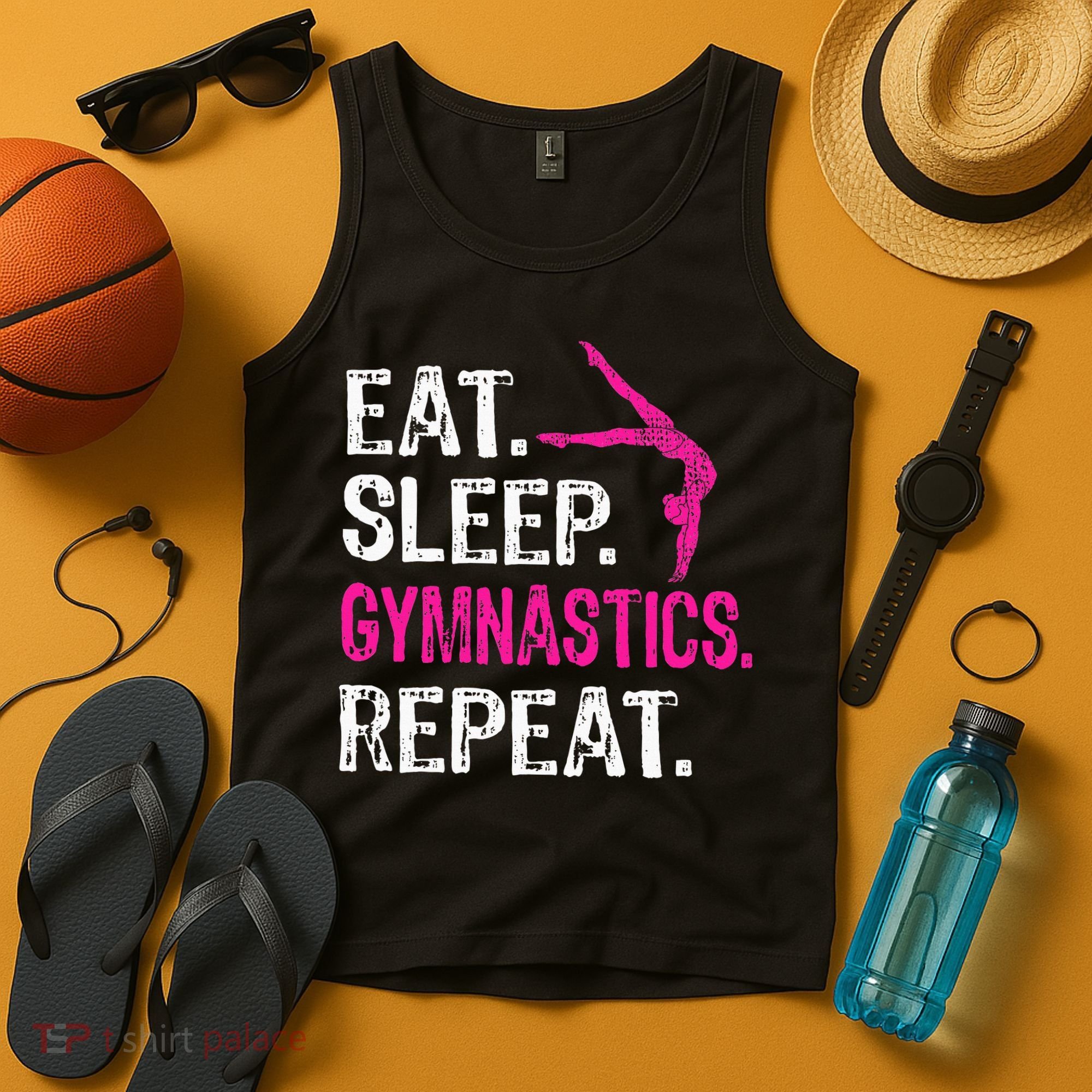 Eat Sleep Gymnastics Repeat Gymnastics Player Tank Top