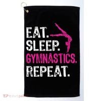 Eat Sleep Gymnastics Repeat Gymnastics Player Golf Towel thumb 0