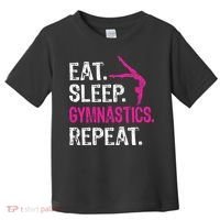 Eat Sleep Gymnastics Repeat Gymnastics Player Toddler T-Shirt thumb 0