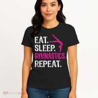 Eat Sleep Gymnastics Repeat Gymnastics Player Women's T-Shirt thumb 4