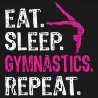 Eat Sleep Gymnastics Repeat Gymnastics Player Women's T-Shirt thumb 6