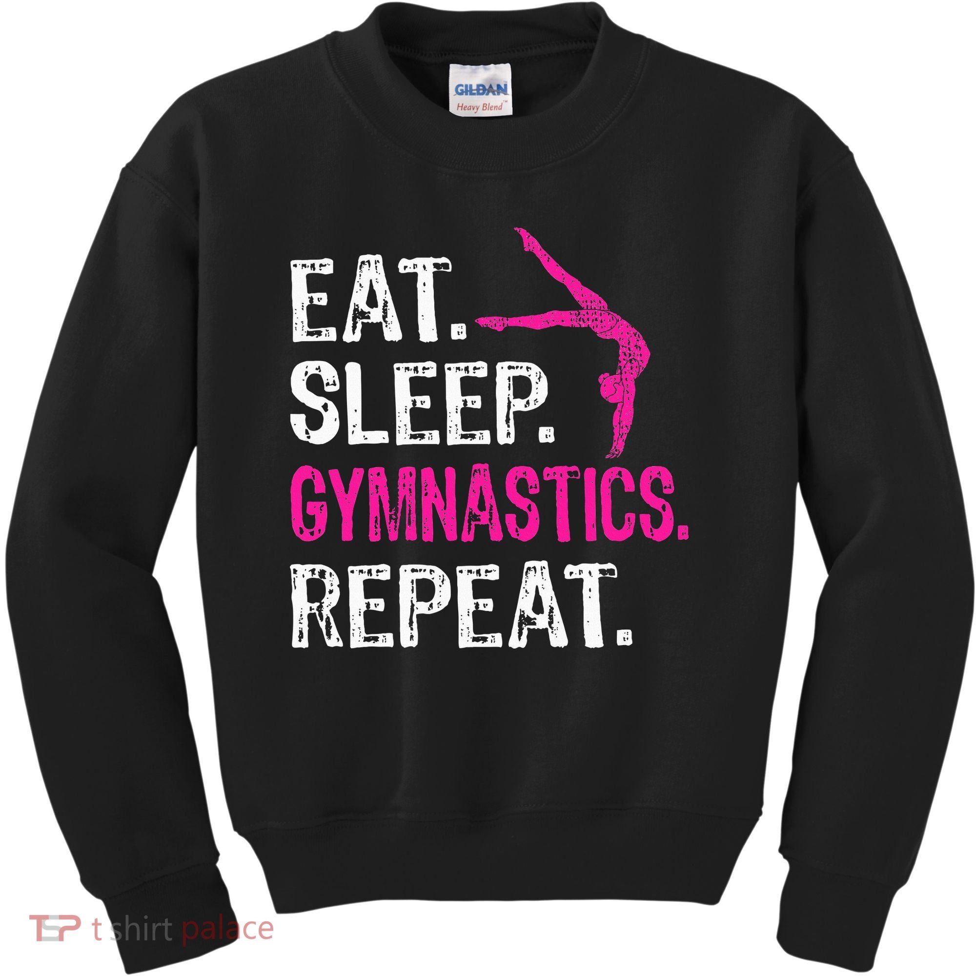Eat Sleep Gymnastics Repeat Gymnastics Player Kids Sweatshirt
