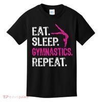 Eat Sleep Gymnastics Repeat Gymnastics Player Kids T-Shirt thumb 0